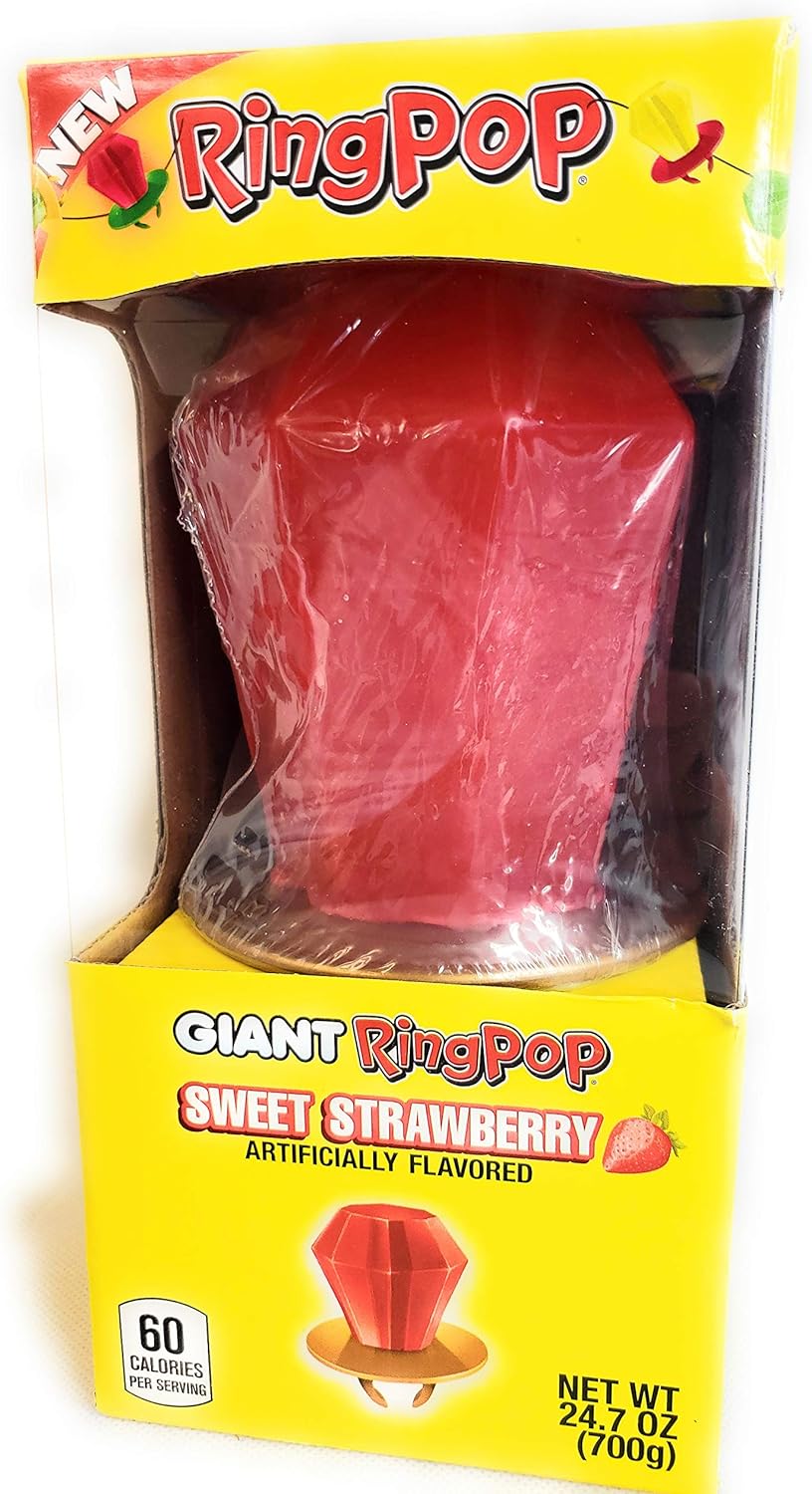 Giant Ring Pop 24.7 1.5 Lb Sweet Strawberry Large Christmas Holiday Candy Treat