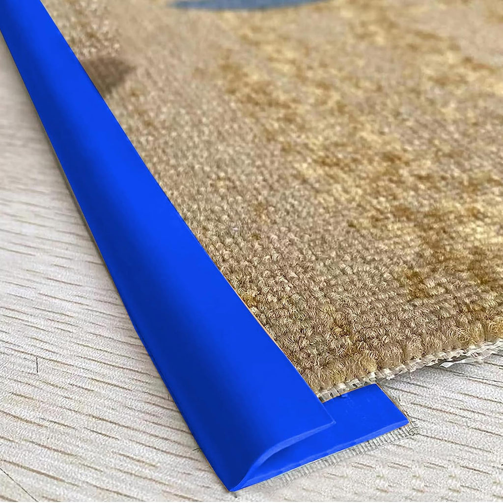 Flooring Transition Strips, Flexible Floor Transition Strip from Carpet to Tile, Self Adhesive, 1.3" Wide Cuttable Carpet Edge Trim Strip, Suitable for Home, Crowded Places(32.8ft,Blue)