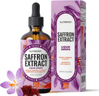 Saffron Extract Drops - Pure Saffron Liquid Supplement for Mood, Focus & Antioxidant Support - Non-GMO Vegan Alcohol-Free Sugar-Free - 4 fl oz (120 mL)