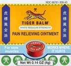 Tiger Balm Pain Relieving Ointment White Regular Strength, 0.15 Ounce