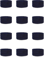 Couver Kids 1-Inch Slim Sweatbands 12 Pieces Bulk Pack - Cotton Terry Cloth Wristband for School, Church, YMCA Activities or evens