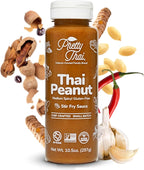 Pretty Thai Peanut Sauce, Gluten Free Certified Non-GMO Vegan Authentic Stir Fry, Dressing, Rice Seasoning, Condiment & Dipping Sauce, 100% Natural