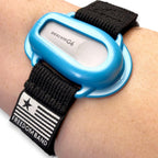 4-18" Inch All-in-One Adjustable & Flexible Dexcom G6 Transmitter Protection Sensor Guard Cover Arm & Leg Band (Teal Blue Satin)