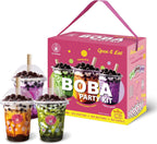O's Bubble Boba Tea Kit - Bubble Tea Kit - All in One Boba Kit - Boba Kit for Kids - 6 Servings Includes Cups, Straws, Stirrer (Party Kit Variety Pack Upgrade) (No Microwave Version 3.0)
