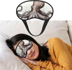 Octopus Sleep Mask Women Men Soft Comfortable Eye Mask Shade Cover with Adjustable Strap for Travel Yoga Nap Sleeping