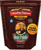 Don Pablo Colombian Supremo - Limited Edition Dark Roast Gourmet Coffee, 100% Arabica Whole Bean, Non-GMO, Low Acidity, 2 Pound (2 lb) Bag