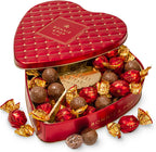 Chocolate Gift- Heart Shaped Tin with Chocolate Hazelnut Bon Bons, Gift Box for Her, Women, Wife, Girl, Romance, Love- Bonnie & Pop