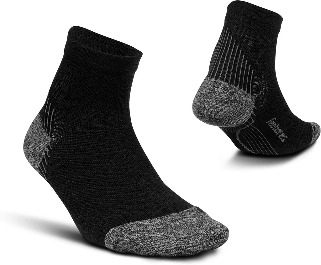 Feetures Plantar Fasciitis Relief Light Cushion Quarter Sock - Arch Support for Men & Women