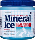 Mineral Ice Original Therapeutic Menthol Pain Relief Gel. Greaseless with "Deepcold" Pain Reliever. Provides Cooling & Penetrating Relief for Arthritis, Simple Backache, Strains & Sprains (8 Ounce)