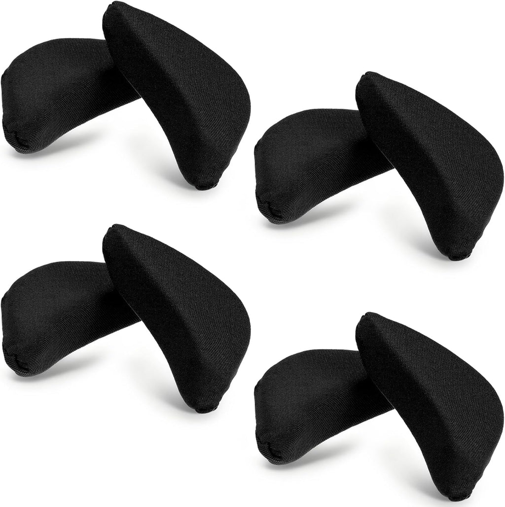 4 Pairs Shoe Filler for Too Big Shoes Women Soft Sponge Shoe Filler Inserts Adjustable Shoes Toe Inserts Big Toe Plug Foot Brace Pads Black Toes Cushions for High Heel Flats Sneakers