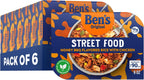 BEN'S ORIGINAL Street Food Honey BBQ Flavored Rice with Chicken, Prepared Entrée, Microwavable Heat-&-Eat Bowl in 90 Seconds, 9 oz (Pack of 6)