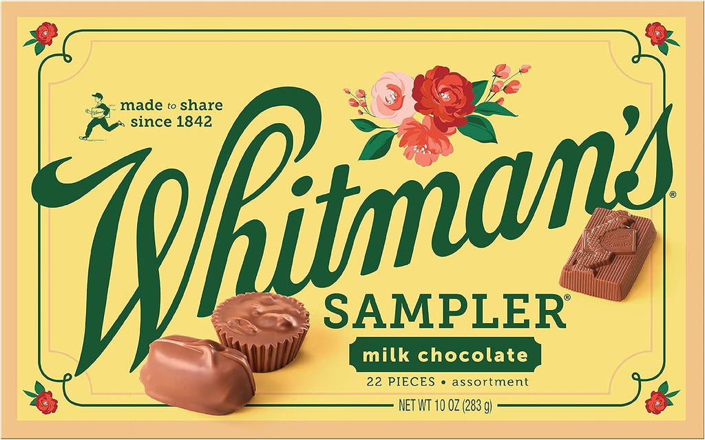 Whitman's Sampler Mother's Day Milk Chocolates Gift Box, 10 Ounce (22 Pieces)