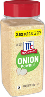 McCormick Onion Powder, Non GMO, Made with Fresh, Whole, Onions, For Bringing Consistent Onion Flavor to Meals & Recipes, 7.62 oz