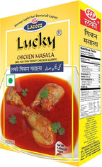 Lucky Chicken Masala, Recipe and Seasoning Mix for Aromatic Chicken Gravy in Tomato and Yogurt Sauce, 60g [Pack of 5]- No Preservatives, Low Sodium, No MSG