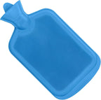 SteadMax Hot Water Bottle, 2L (68oz) Natural Rubber -BPA Free- Durable Large Hot Water Bag for Hot Compress and Heat Therapy, Pain Relief from Cramps, Back Pain, Sore Muscles, Injuries, Blue