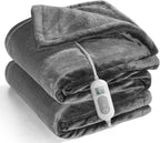 Heated Throw Blanket with 1-9 hrs Timer Auto-Off & 8 Heating Levels，Flannel Electric Blanket Throw ETL Certification，Machine Washable Full Body Warming Blankets