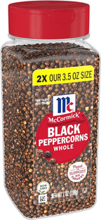McCormick Whole Black Peppercorns, 7 oz
