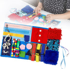 Fidget Blanket for Elderly with Dementia & Alzheimer's, Sensory Activities Mat Anxiety Relief Toys, Portable Lap Pad for Memory Loss, Autism ADHD Calming Gifts, 18-in-1 Busy Board, Mother's Day Gift