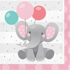 Enchanting Elephants Girl Napkins, 16 ct