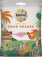 Biona Organic Sour Snakes 75 g (Pack of 6)