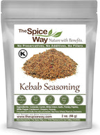 The Spice Way Kebab Seasonings - Meat and Poultry Spice Blend No Additives, No Preservatives, No Fillers, Beef Kababs, Chicken Kebabs and Gyro Seasoning.(2 oz resealable bag)