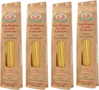 Rustichella d'Abruzzo Spaghetti, Classic Italian Long Pasta with Superior Flavor & Texture, Perfect for Olive Oil Sauces, Cacio e Pepe & Carbonara, Authentic Durum Wheat from Abruzzo, 500g, 4-Pack