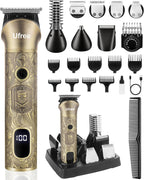 Ufree Beard Trimmer for Men, Electric Razor Shaver, Cordless Hair Clipper Shaving Kit for Mustache Body Nose Ear Hair Facial, Adjustable Beard Grooming Kit Birthday Gifts for Men