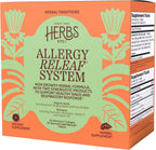 Herbs Etc. Allergy ReLeaf System - Natural Allergy Support for Overall Seasonal Comfort - Non-Drowsy Formula - Fresh Mullein & Organic Eyebright - 30 Count (30 Servings)