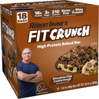 FITCRUNCH Snack Size Protein Bars, 6-Layer Baked Bar, 3g of Sugar & Soft Cake Core (18 Bars, Chocolate Chip Cookie Dough)