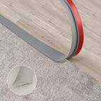 Trimold Carpet to Tile Floor Transition Strip, Grey Self-Adhesive Threshold Edging Trim (Length 5m, Cover Thickness Within 5mm)