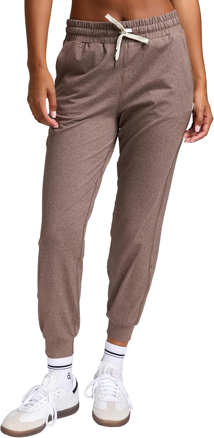 Wenamelt Women’s Performance Joggers 25''/27.5'' Drawcord Elastic Waistband Mid Rise Casual Track Pants with Pockets