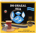 Do Ghazal Earl Grey Tea Bags - Super Ceylon Black Tea with Natural Bergamot - 100 x 2g Bags