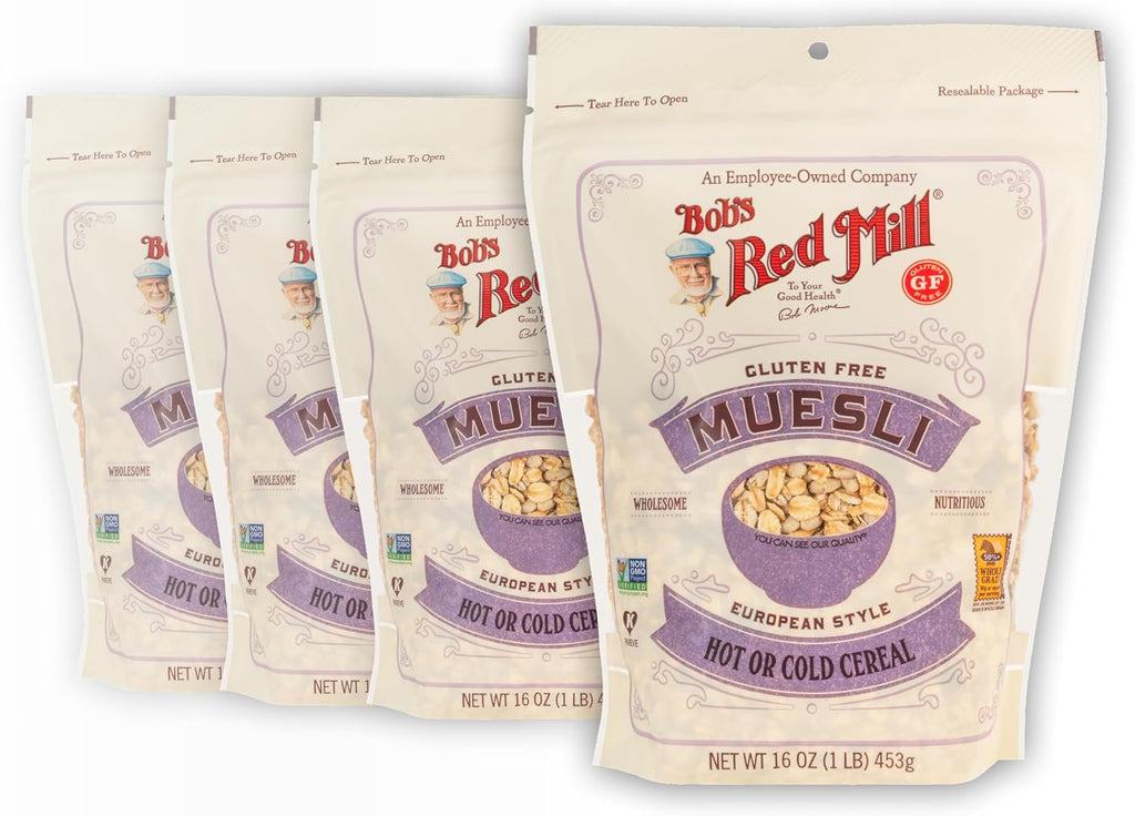 Bob's Red Mill Gluten Free Muesli, 16oz (Pack of 4) - Gluten Free, Non GMO, Kosher