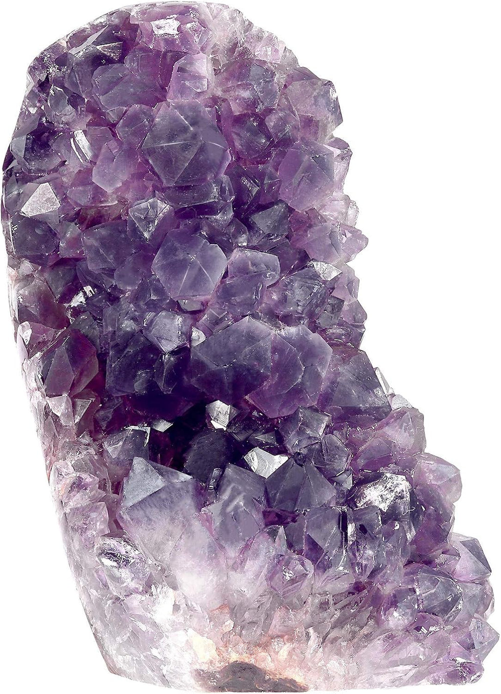 SUNYIK Natural Amethyst Quartz Crystal Cluster,Druzy Geode Specimen Gemstone Sculpture Sphere(1.3-1.5Ibs)