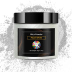 Pearl White Mica Powder for Epoxy Resin，Natural Shimmer Mica Powder Used for Coloring Resin Artwork, car Spray Paint, Candles, soap, Eye Shadow, Lip Gloss, Nail Polish(50g/1.7oz)