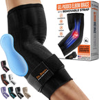 DR. BRACE® Elite Elbow Brace Support, Breathable Elbow Compression Sleeve with Gel Pad for Golfer's, Tennis Elbow & Tendonitis Treatment & Pain Relief 2024 (Black, X-Large)