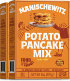 Manischewitz Potato Pancake Mix 6oz (2 Pack) Gluten Free, No MSG, Traditional Style