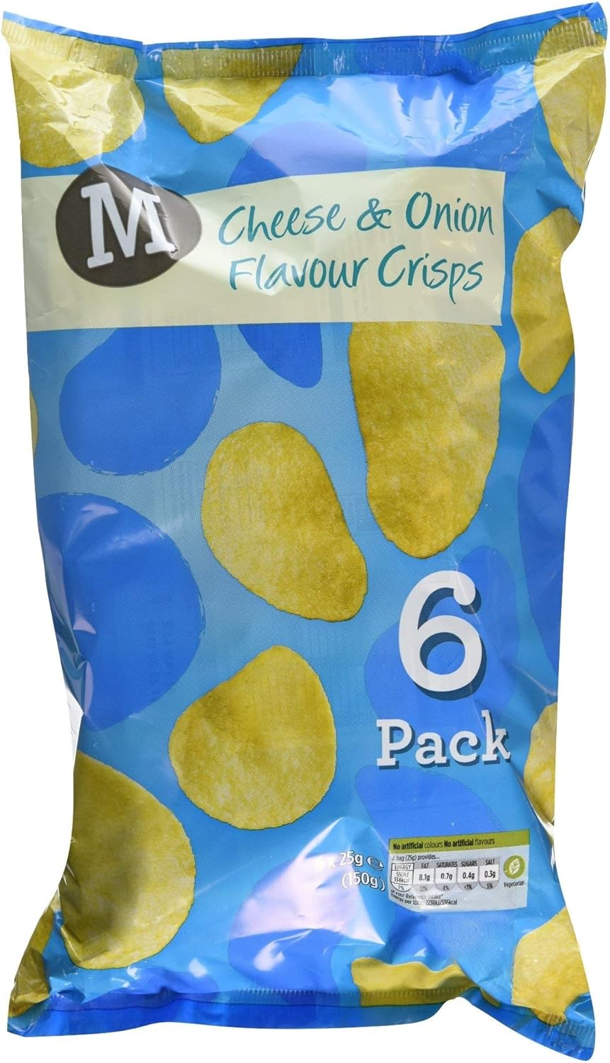 Morrisons Cheese and Onion Flavour Crisps Multipack 6 x 25g