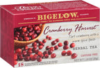 Bigelow Tea Cranberry Harvest Herbal Tea, Caffeine Free Tea with Cranberry and Spice, Holiday and Christmas Tea, 18 Count Box (Pack Of 6), 108 Total Tea Bags