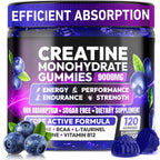 Creatine Gummies Monohydrate Complex for Men & Women, Creatine Pre-Workout for Enhance Muscle Strength Recovery Cognitive Health & Memory, 120 Gummies Sugar Free Vegan Non-GMO