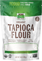 NOW Foods, Organic Tapioca Flour, Gluten-Free and Non-GMO Flour Replacement, 16-Ounce (Packaging May Vary)