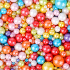 Sprinkles for Cake Decorating, 4.6oz Rainbow Pearl Sprinkles Mix for Ice Cream, Cupcake, Baking, Cookies, Cake Toppings