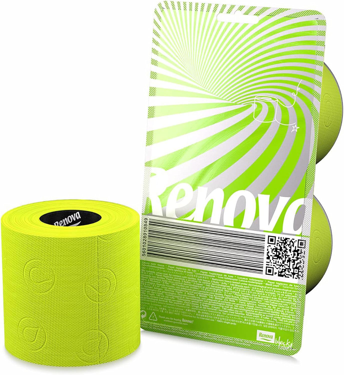 Lime Green Toilet Paper 3 ply Gift box 2 Rolls 140 Premium Quality sheets