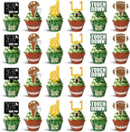 48Pcs Football Cupcake Toppers and Wrappers | Football Theme Birthday Sports Game Day Sunday Party Decoration Supplies
