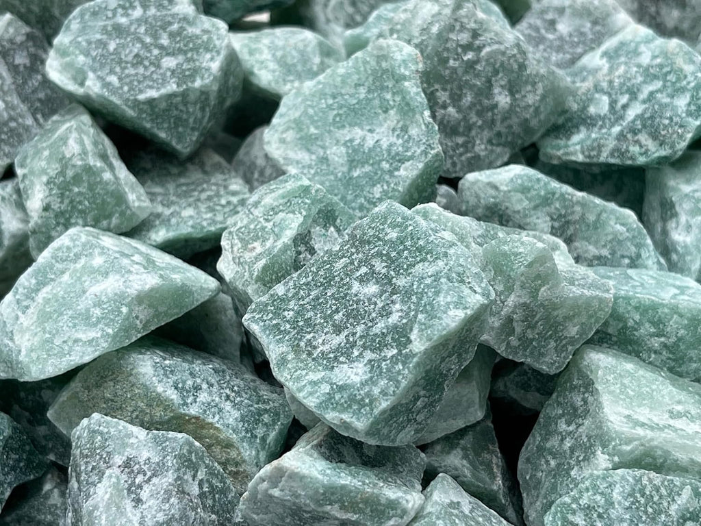 GAF TREASURES 1/2 LB Raw Green Aventurine Crystals, Natural Green Aventurine Stone, Rough Green Aventurine Crystals, Healing Crystals (Green Aventurine)