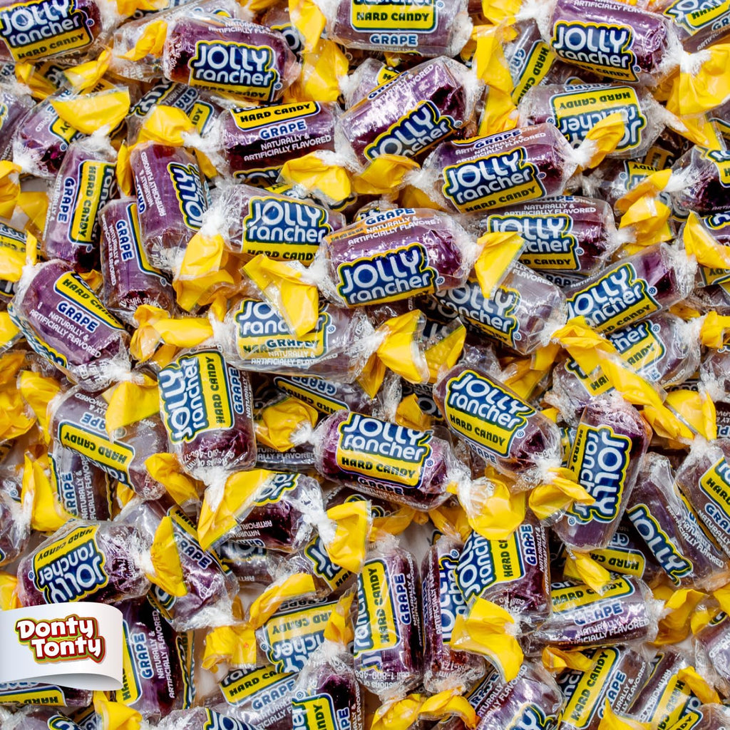Hard Candy GRAPE Original Flavor 2 lb - Bulk Assorted Twists Display Bag, Individually Wrapped (148 Pieces)
