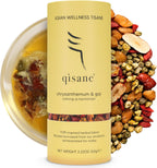 qìsane Chrysanthemum Tea Bags with Dried Goji Berries Organic - Dried Chrysanthemum Flowers, Dried Longan Fruit & Jujube Dates - Herbal Tea Bag to Support Calmness - 10 sachets (~30 cups)