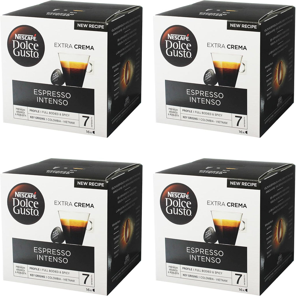 Nescafé Dolce Gusto Espresso Intenso, Pack of 4, 4 x 16 Capsules