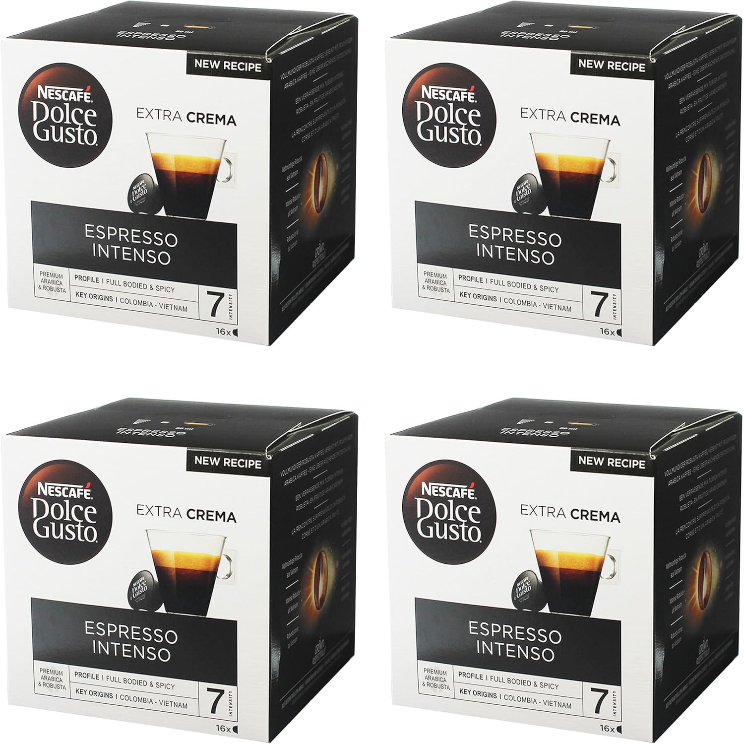 Nescafé Dolce Gusto Espresso Intenso, Pack of 4, 4 x 16 Capsules