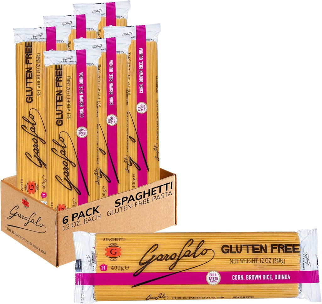 Garofalo - Premium Gluten-Free Spaghetti Pasta, Italian Made, Corn, Rice, Potato & Quinoa Blend, Bronze-Drawn, Al Dente (6 pack)